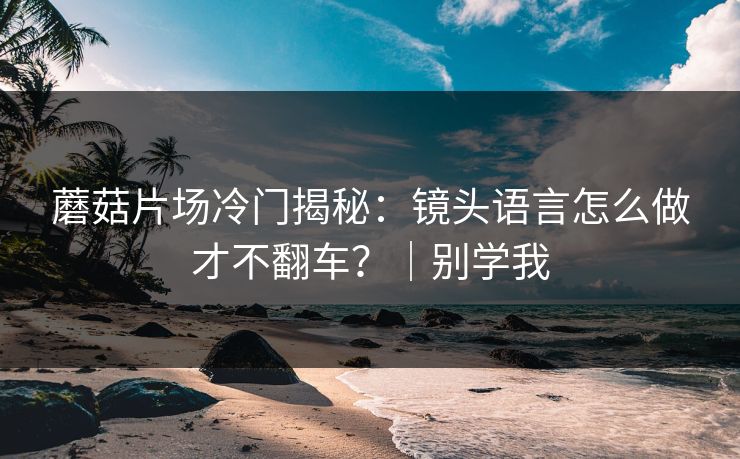 蘑菇片场冷门揭秘：镜头语言怎么做才不翻车？｜别学我